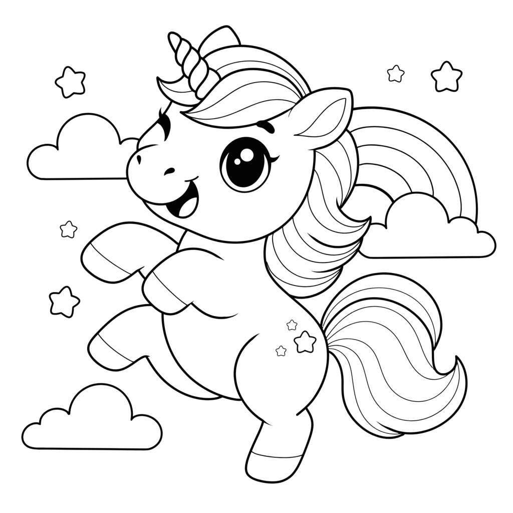 Unicorn coloring pages printable