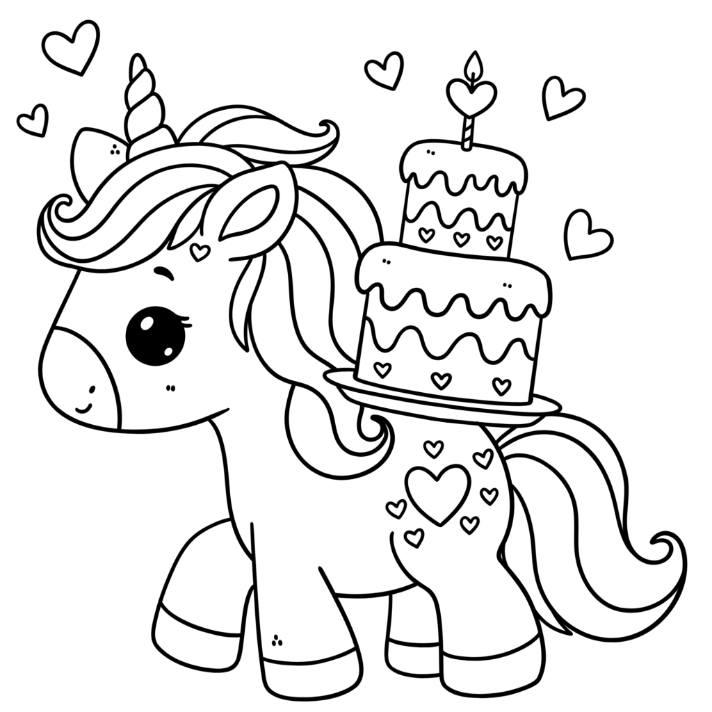 Unicorn coloring pages printable