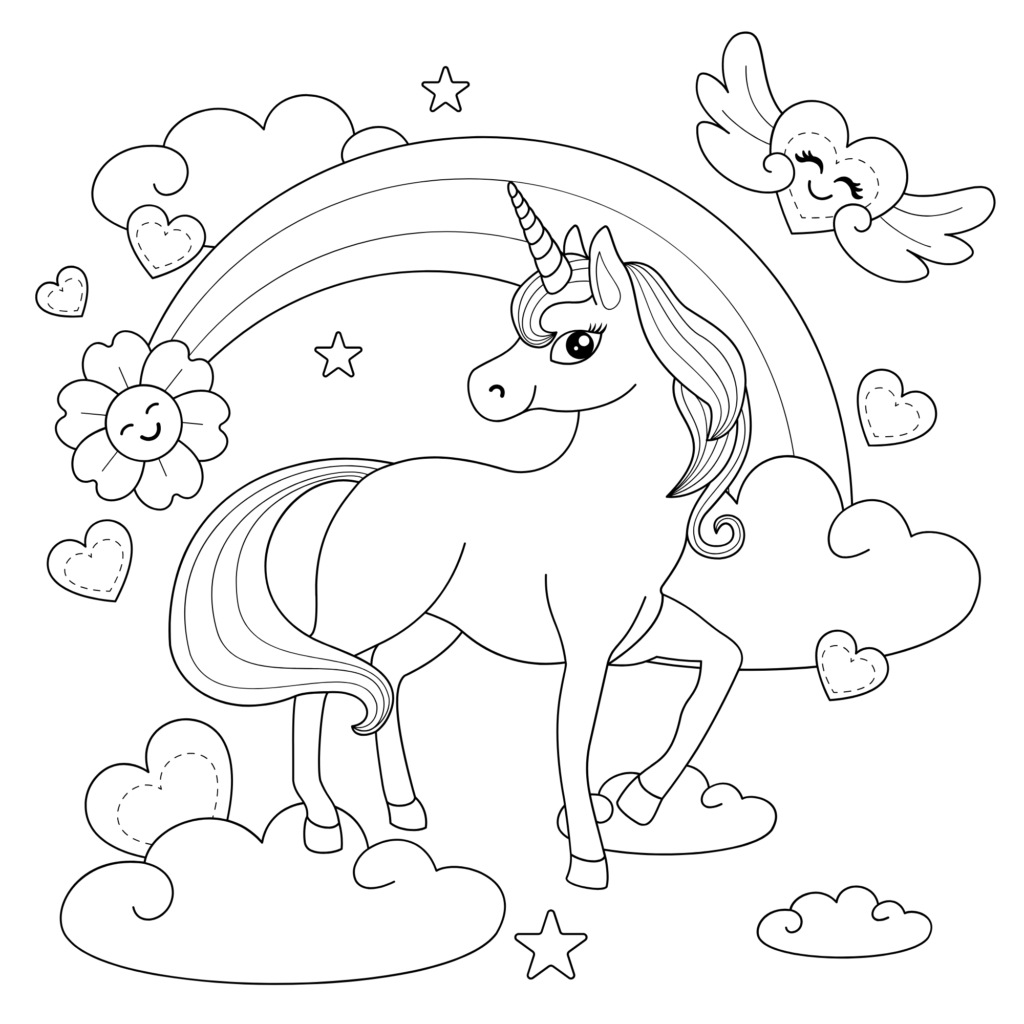 Unicorn coloring pages printable