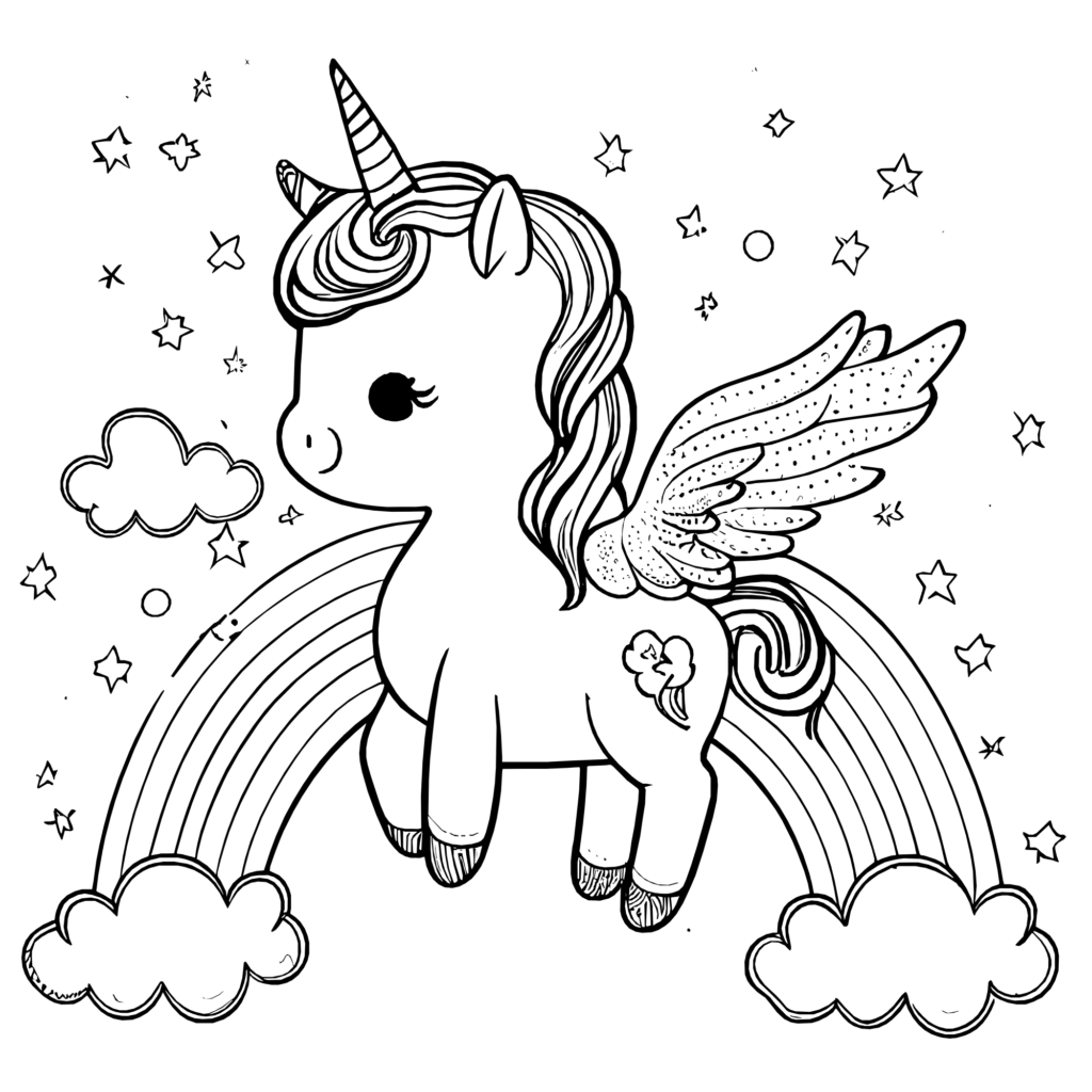 Unicorn coloring pages printable