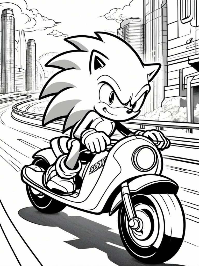 Sonic Coloring Pages - Free Printable Fun for Kids & Fans