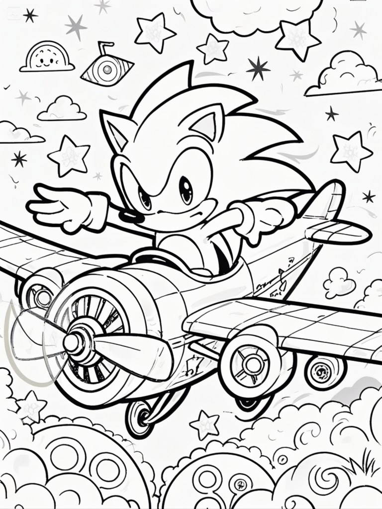 Sonic Coloring Pages - Free Printable Fun for Kids & Fans