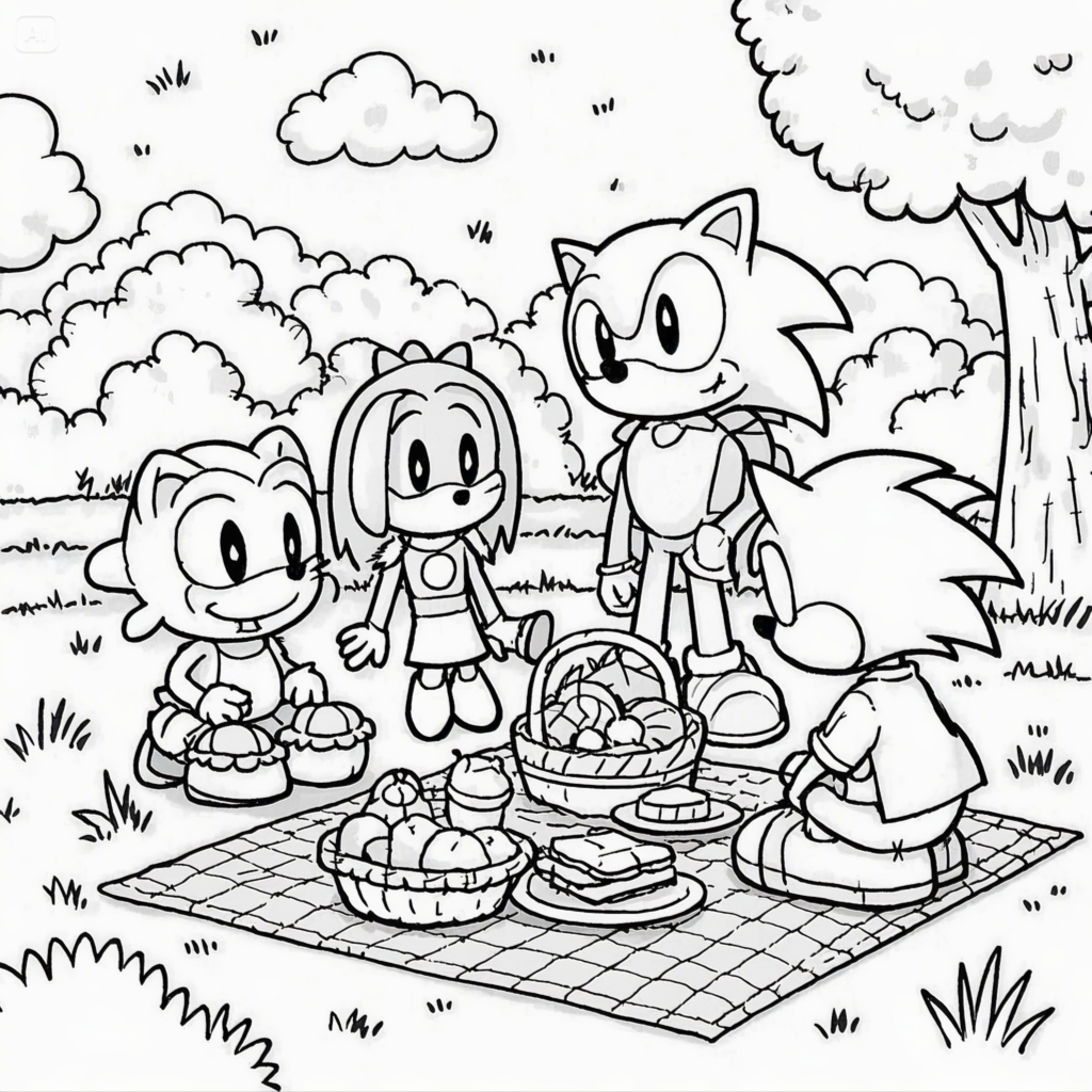 Sonic Coloring Pages - Free Printable Fun for Kids & Fans