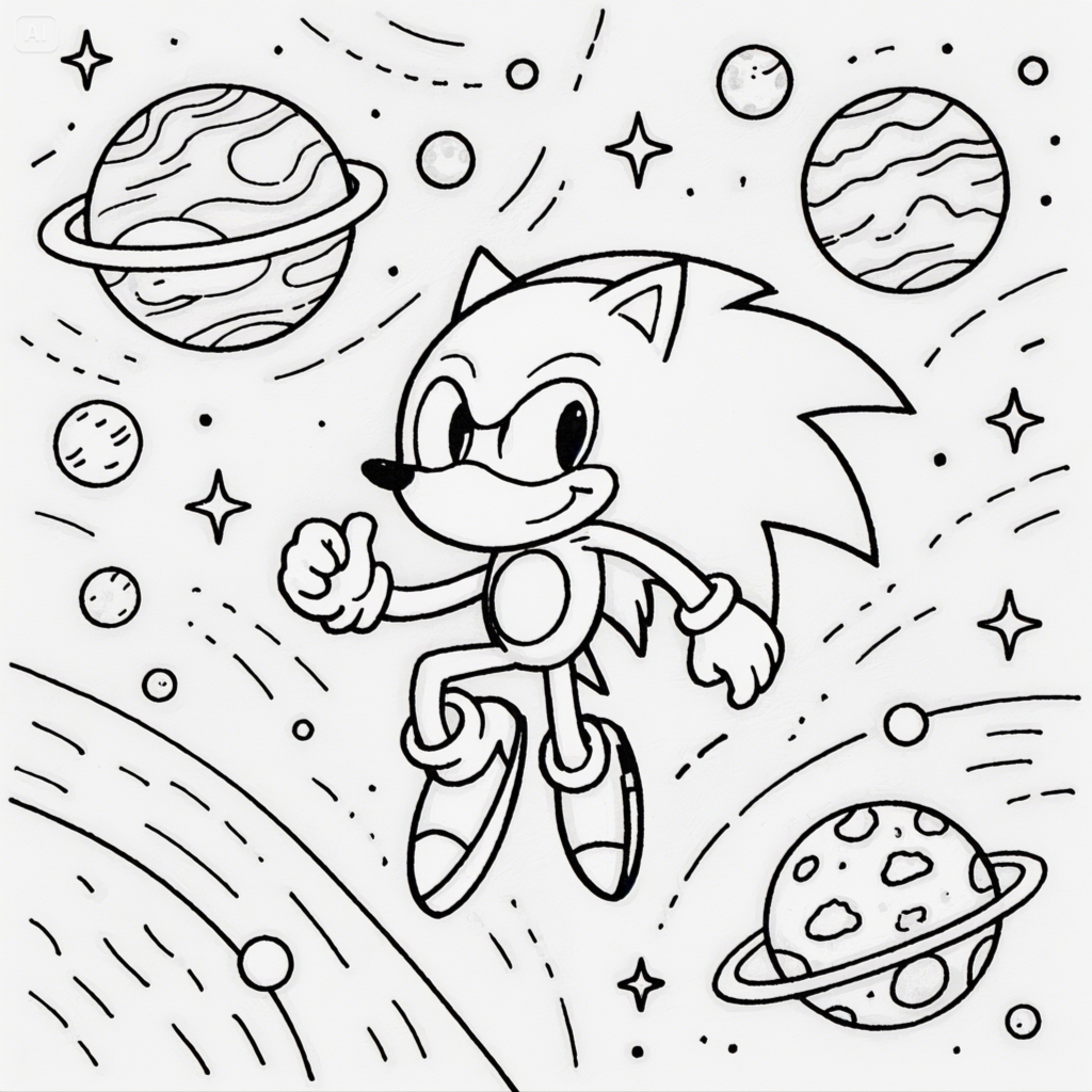 Sonic Coloring Pages - Free Printable Fun for Kids & Fans