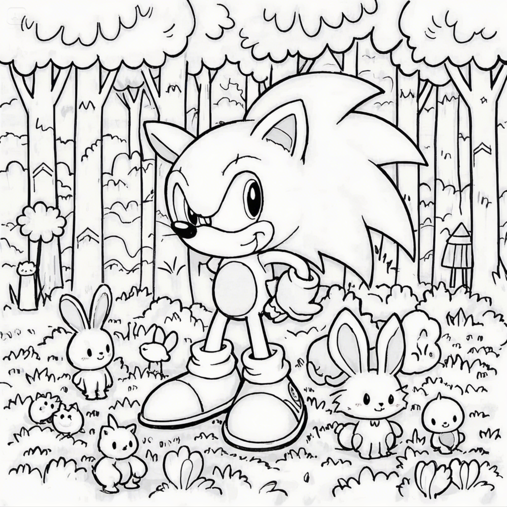 Sonic Coloring Pages - Free Printable Fun for Kids & Fans