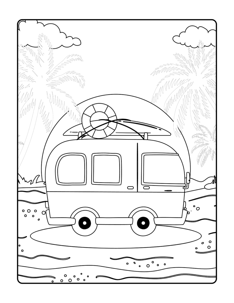 Free summer coloring pages printables for kids and adult