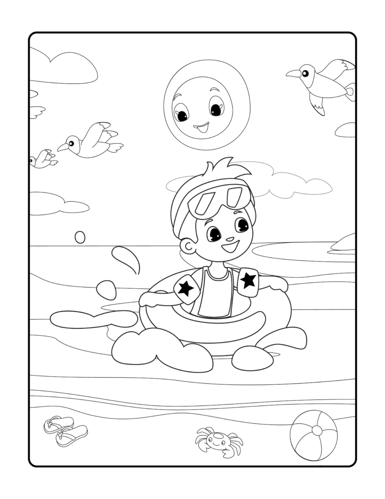 Free summer coloring pages printables for kids and adult
