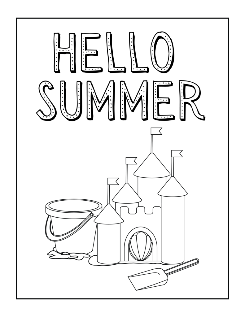 Free summer coloring pages printables for kids and adult