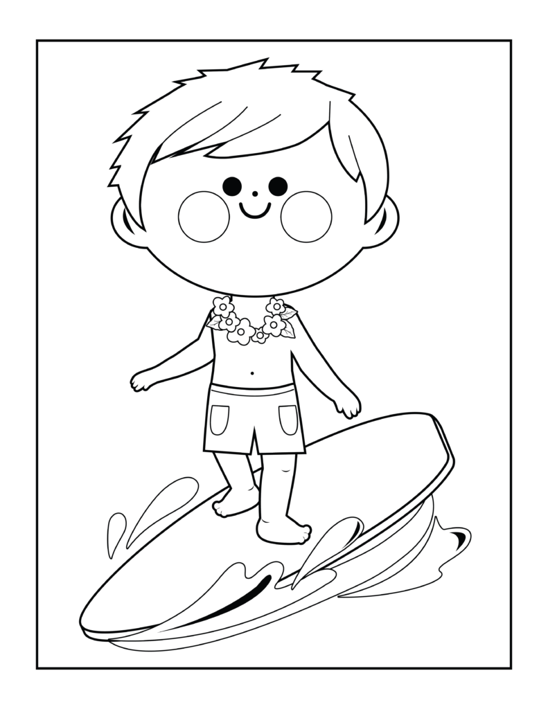Free summer coloring pages printables for kids and adult