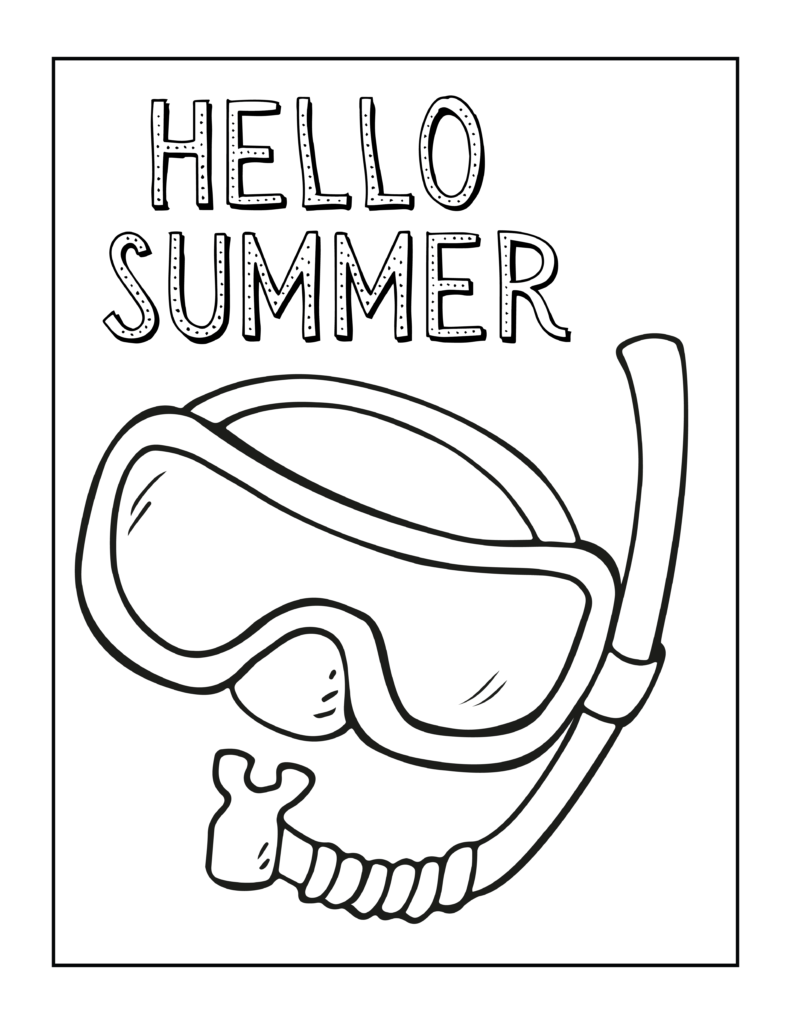 Free summer coloring pages printables for kids and adult