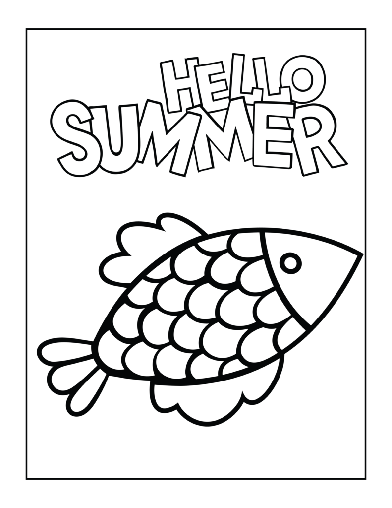 Free summer coloring pages printables for kids and adult