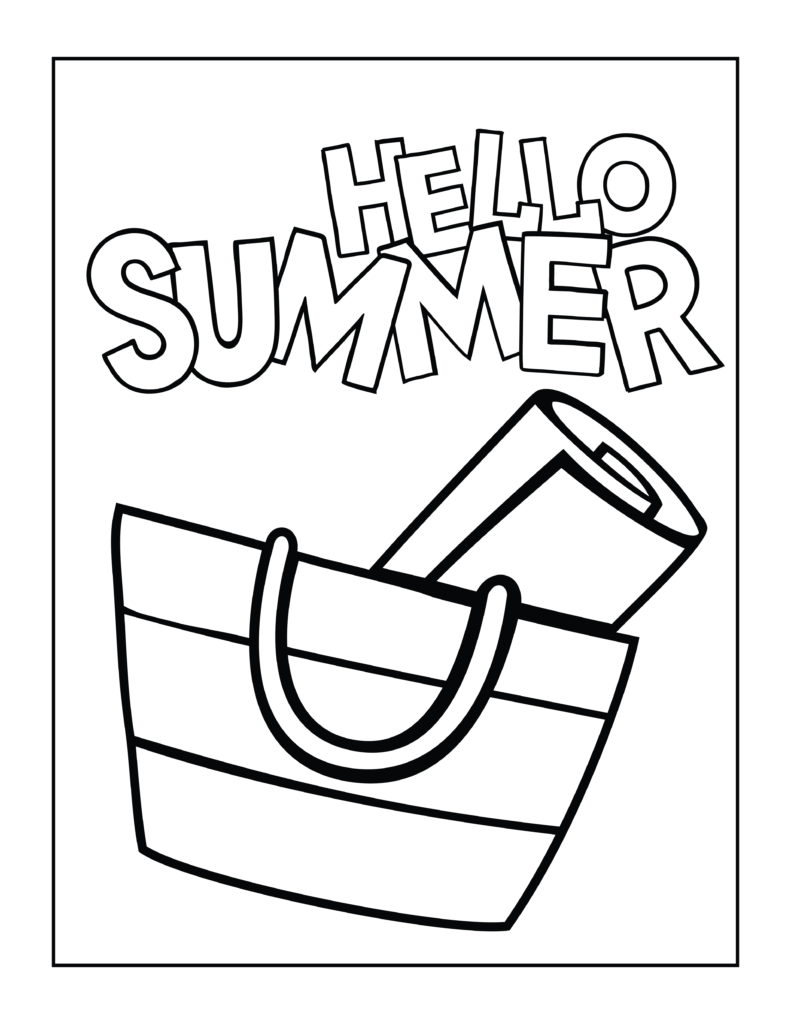 Free summer coloring pages printables for kids and adult