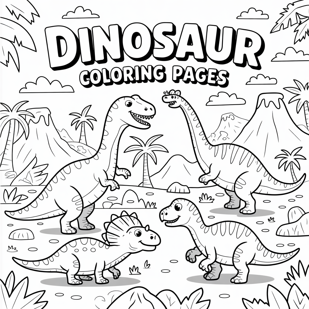 Free Dinosaur Coloring Pages Printables