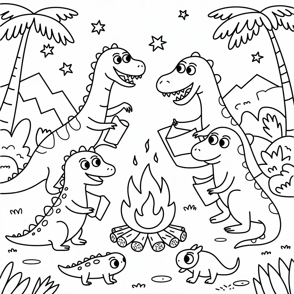 Free Dinosaur Coloring Pages Printables