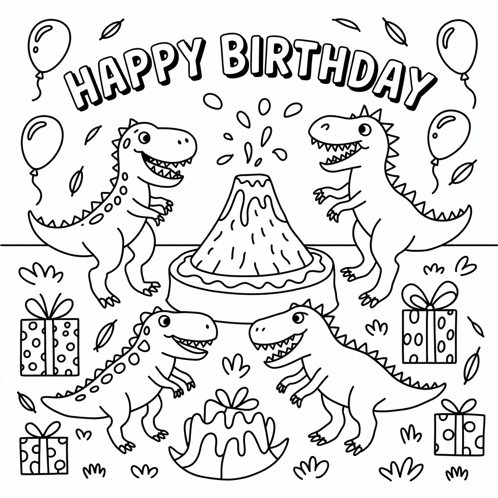 Free Dinosaur Coloring Pages Printables