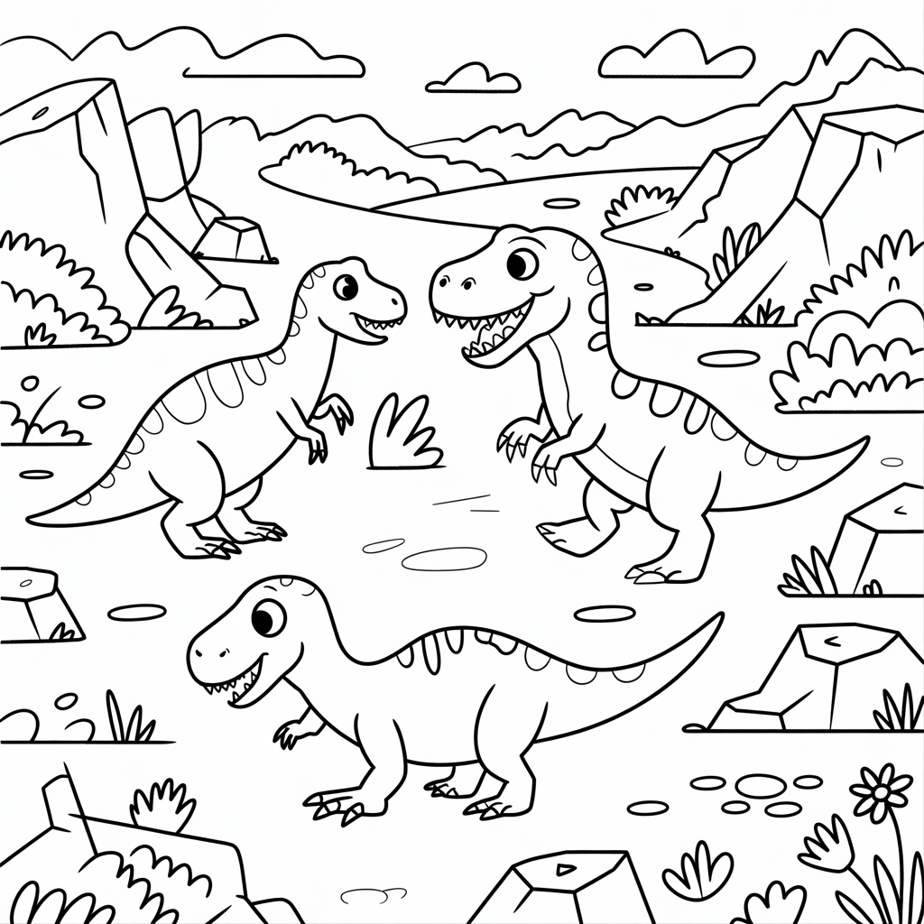 Free Dinosaur Coloring Pages Printables