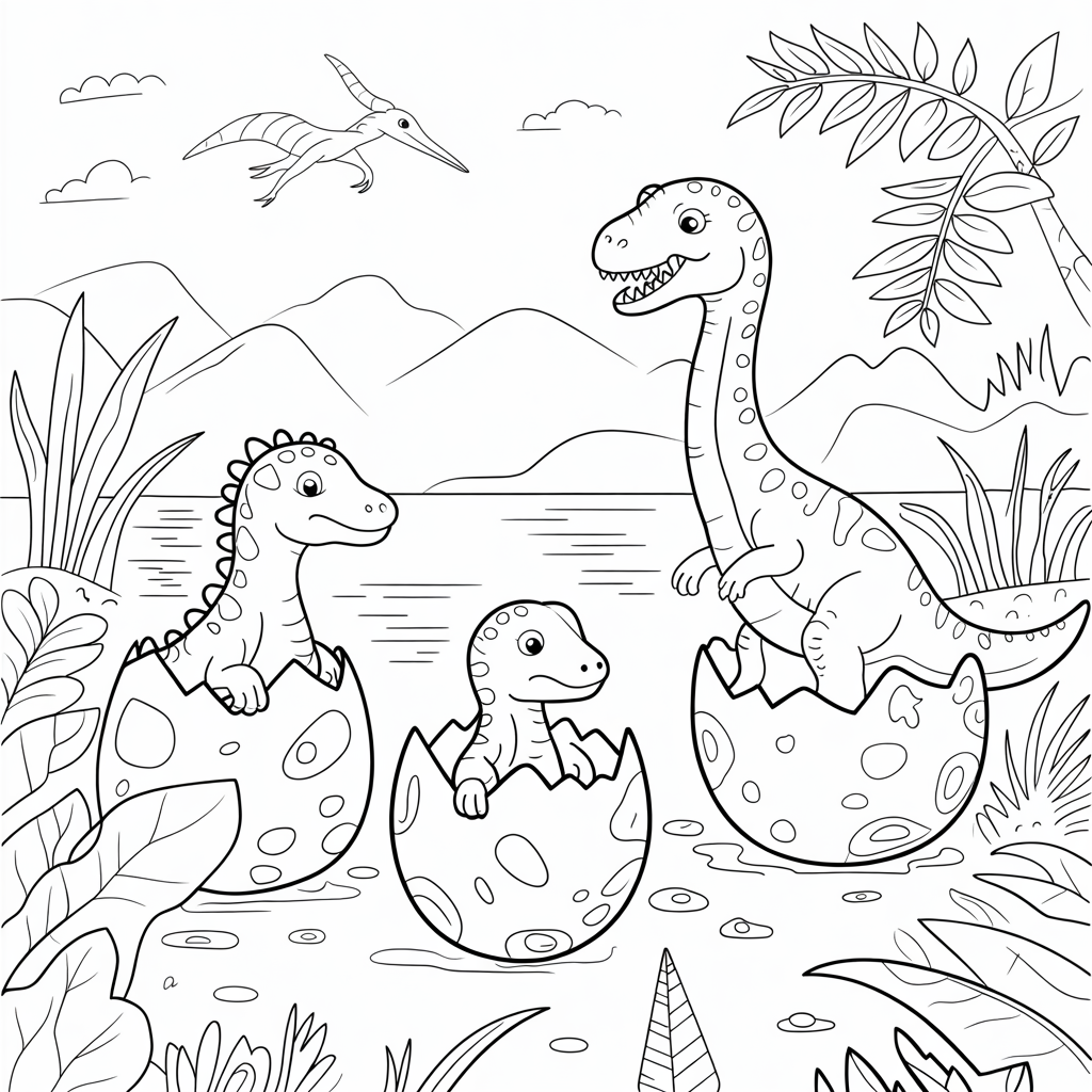 Free Dinosaur Coloring Pages Printables