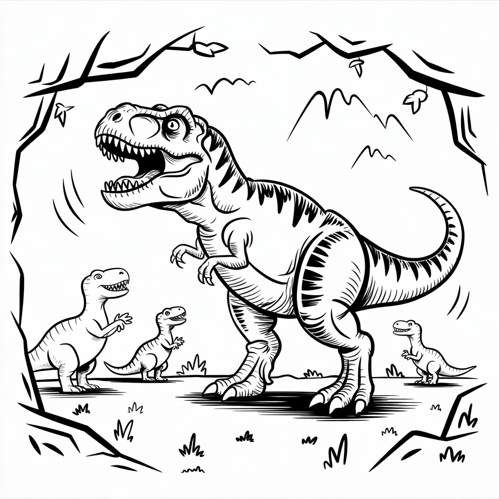 Free Dinosaur Coloring Pages Printables