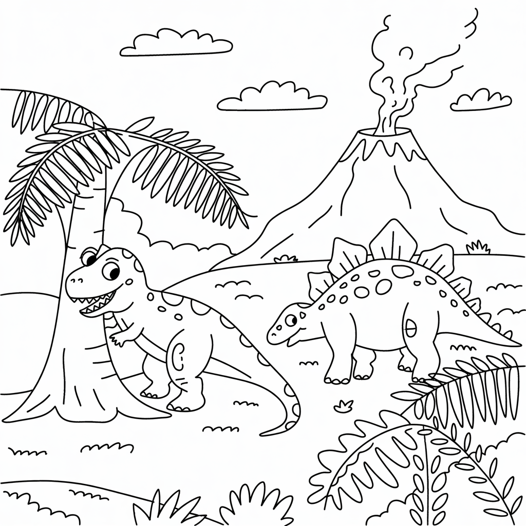 Free Dinosaur Coloring Pages Printables