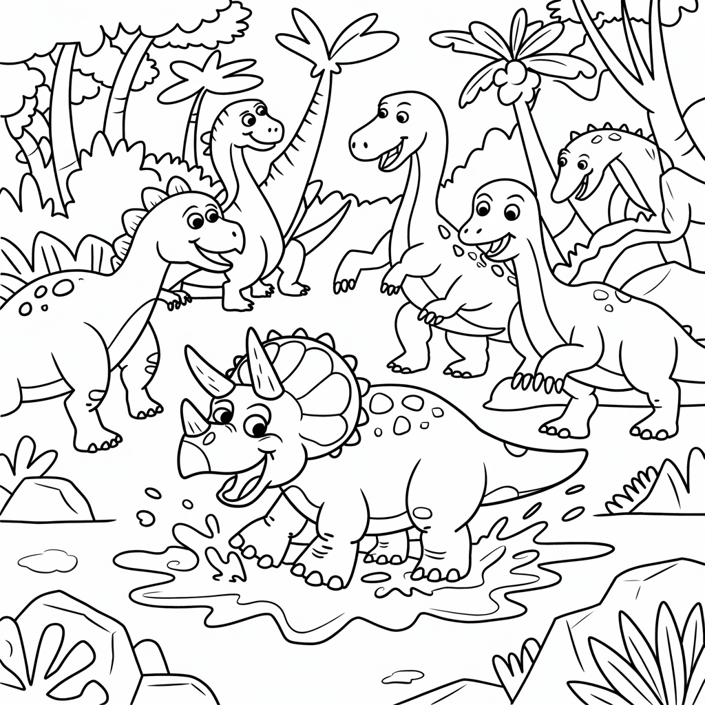Free Dinosaur Coloring Pages Printables