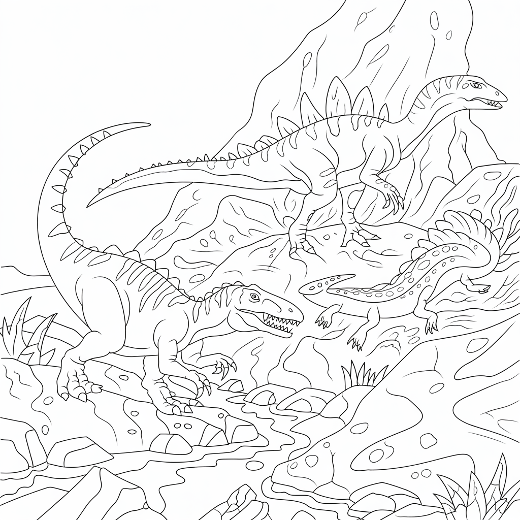 Free Dinosaur Coloring Pages Printables