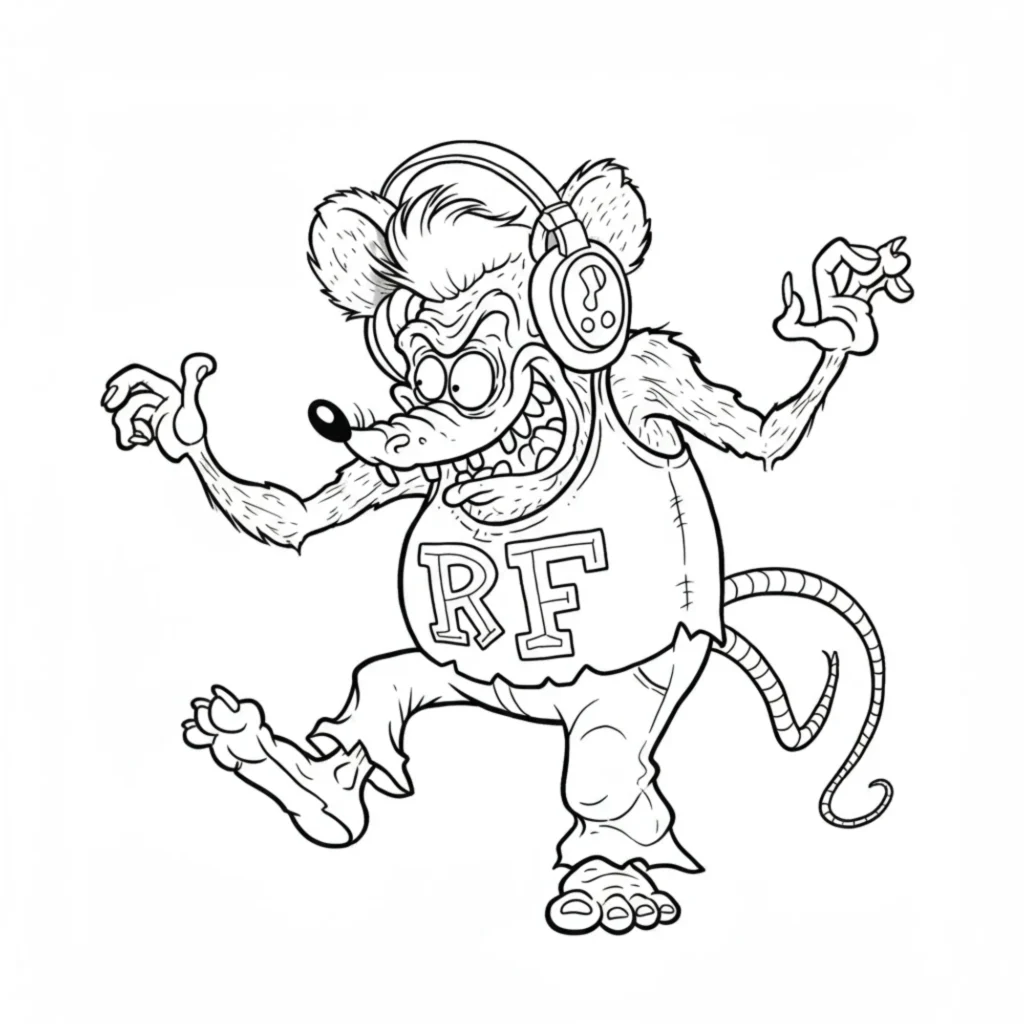 Rat fink coloring pages