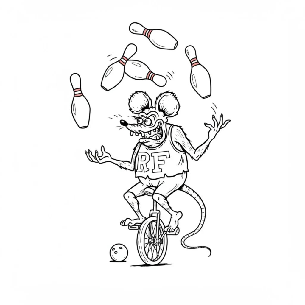 Rat fink coloring pages