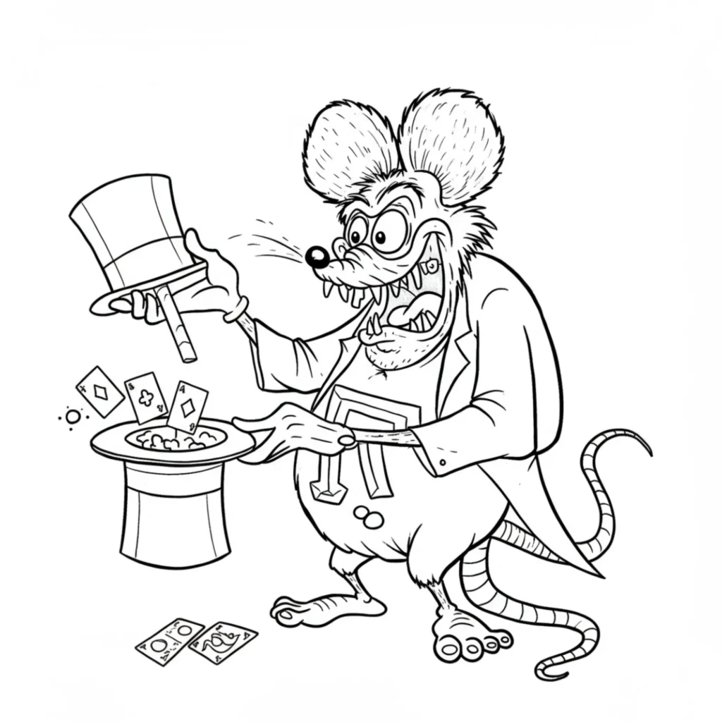 Rat fink coloring pages