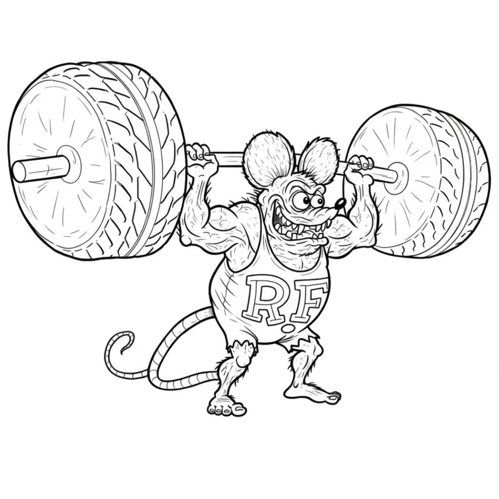 Rat fink coloring pages