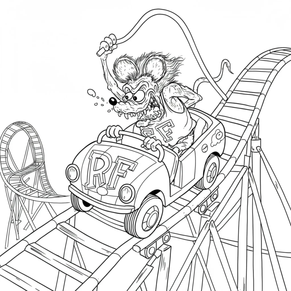 Rat fink coloring pages