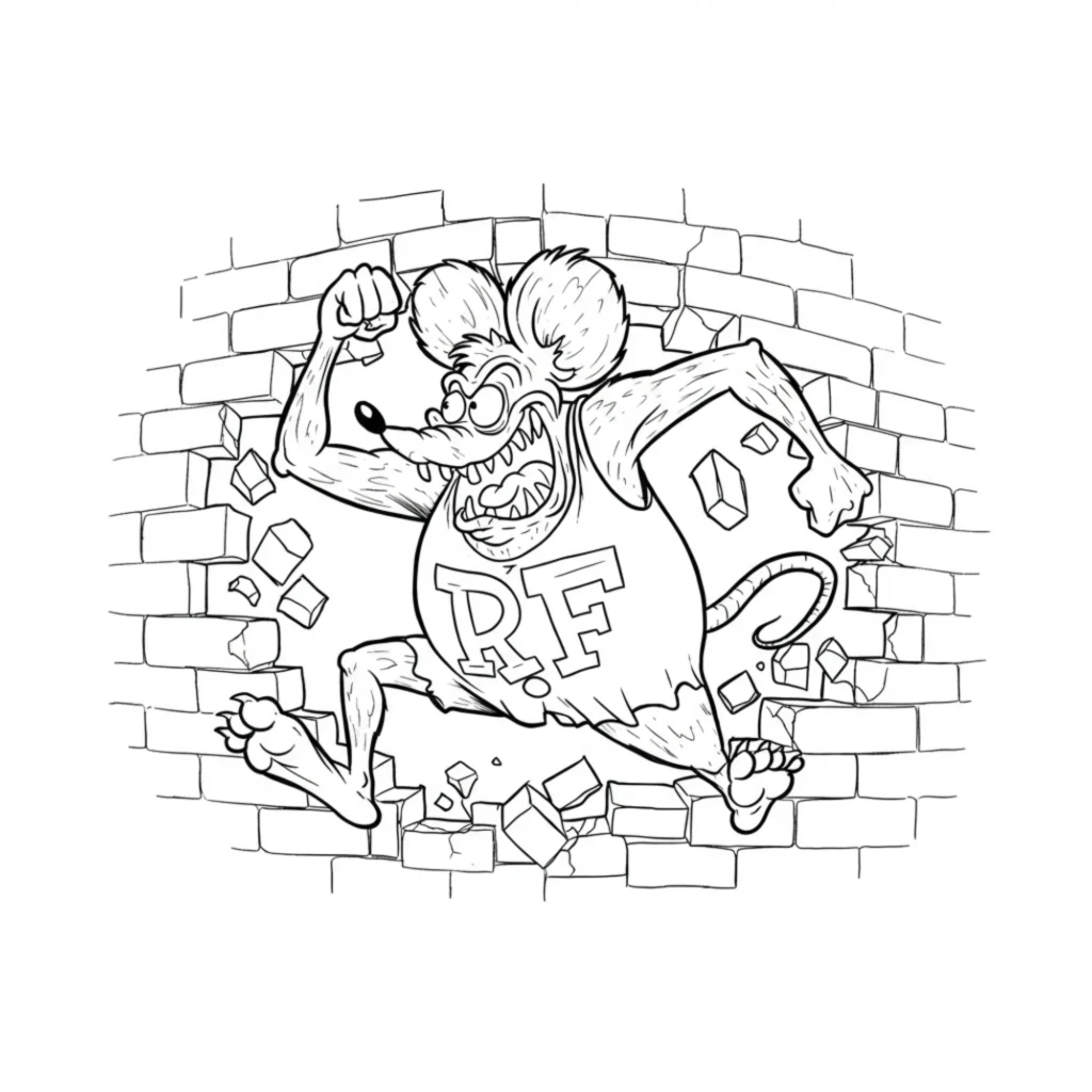Rat fink coloring pages