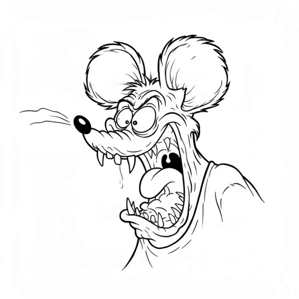 Rat fink coloring pages