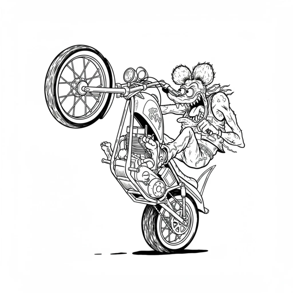 Rat fink coloring pages