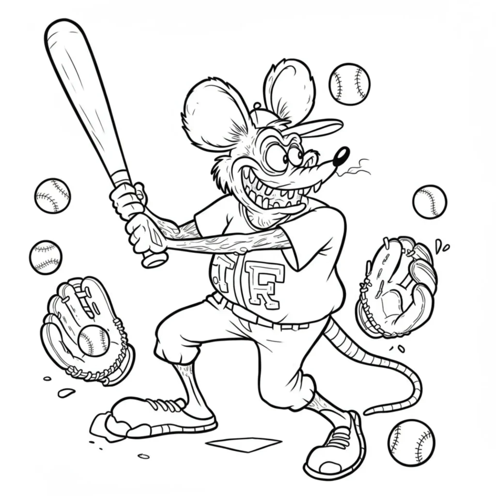 Rat fink coloring pages