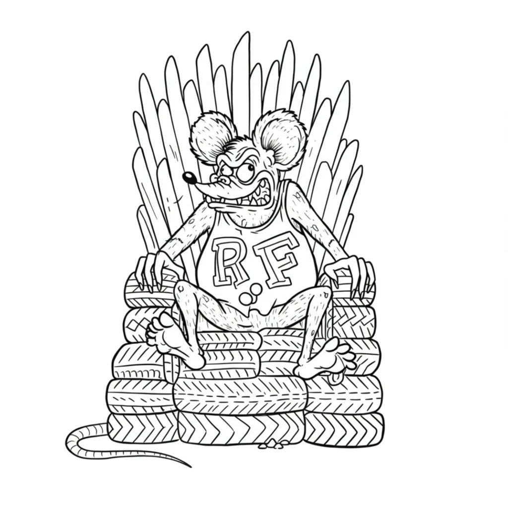 Rat fink coloring pages