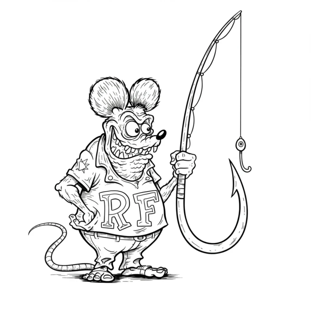 Rat fink coloring pages