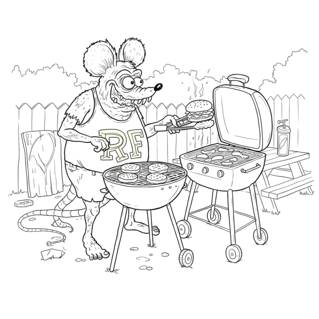 Rat fink coloring pages
