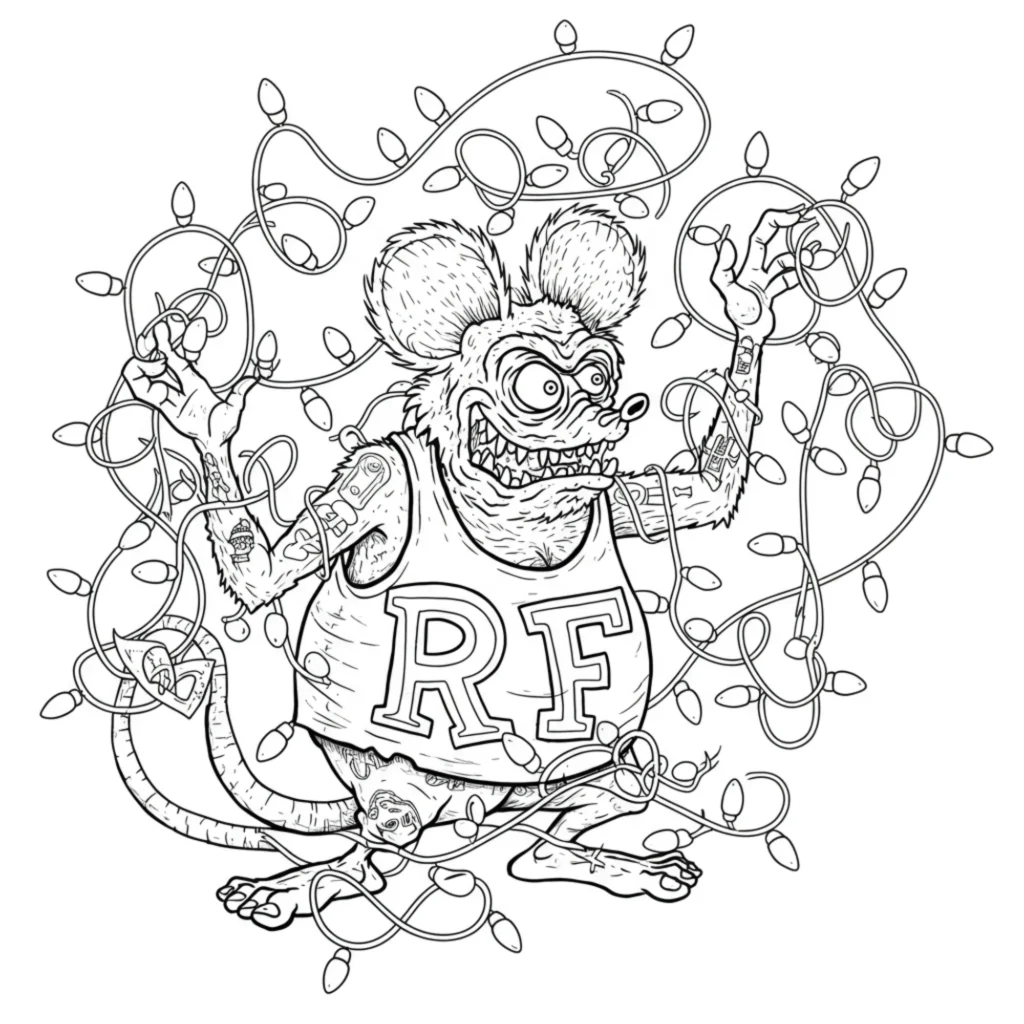 Rat fink coloring pages