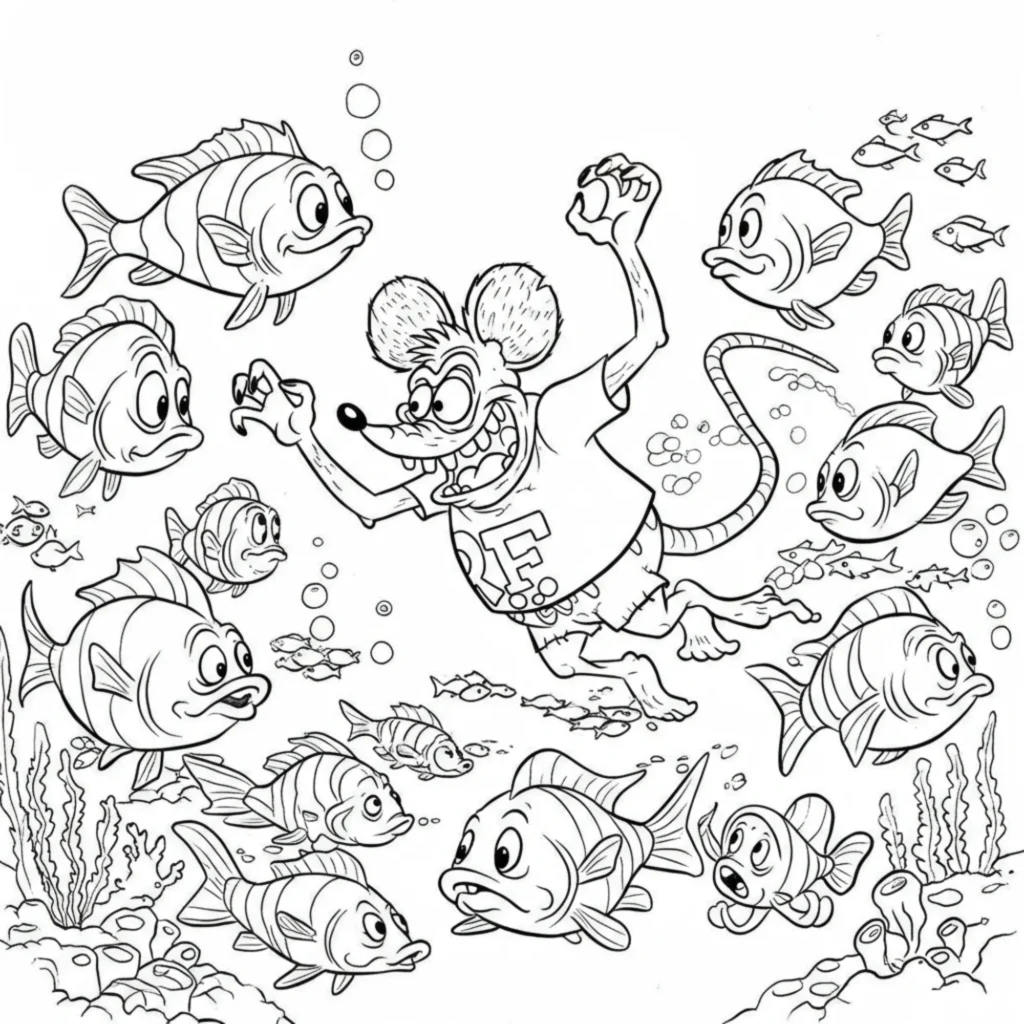 Rat fink coloring pages