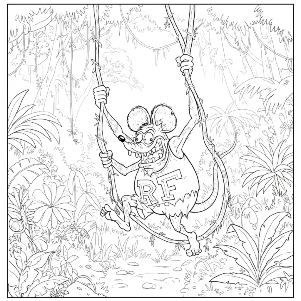 Rat fink coloring pages