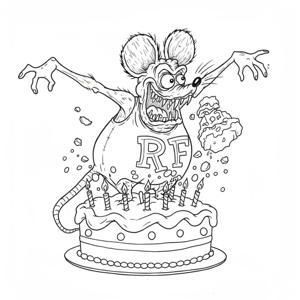Rat fink coloring pages