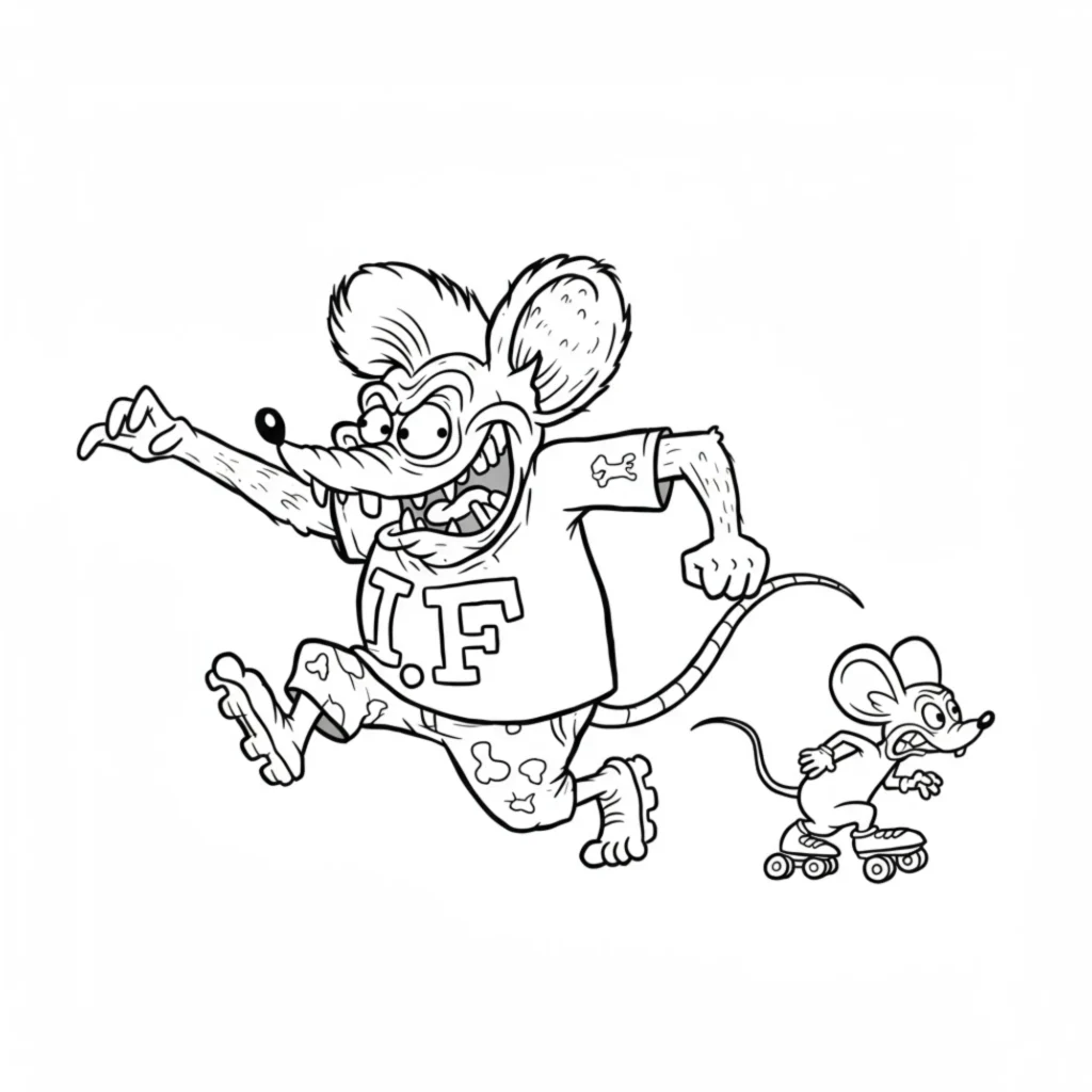 Rat fink coloring pages