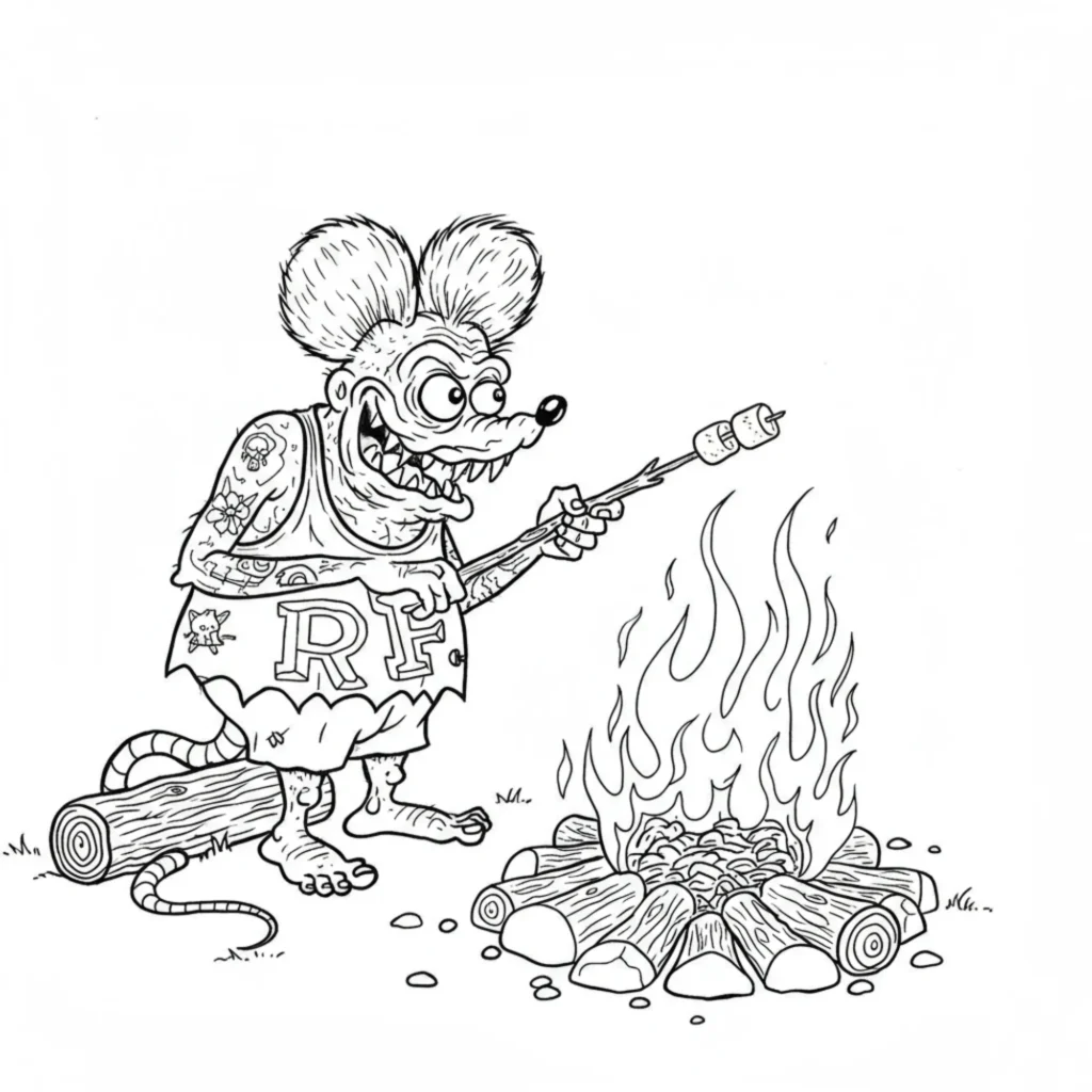 Rat fink coloring pages