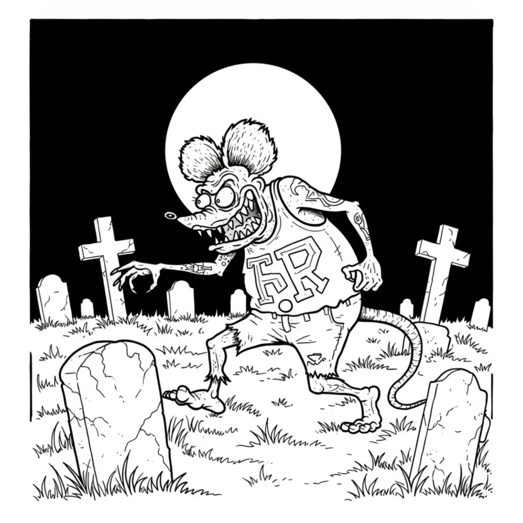 Rat fink coloring pages