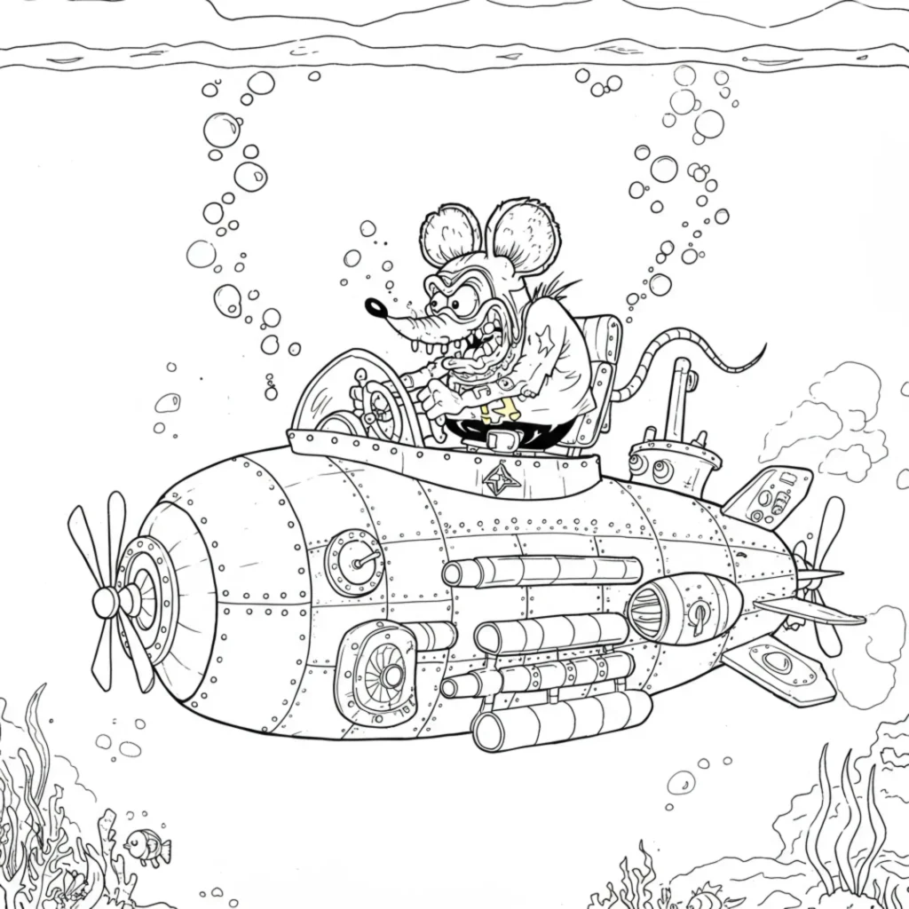 Rat fink coloring pages
