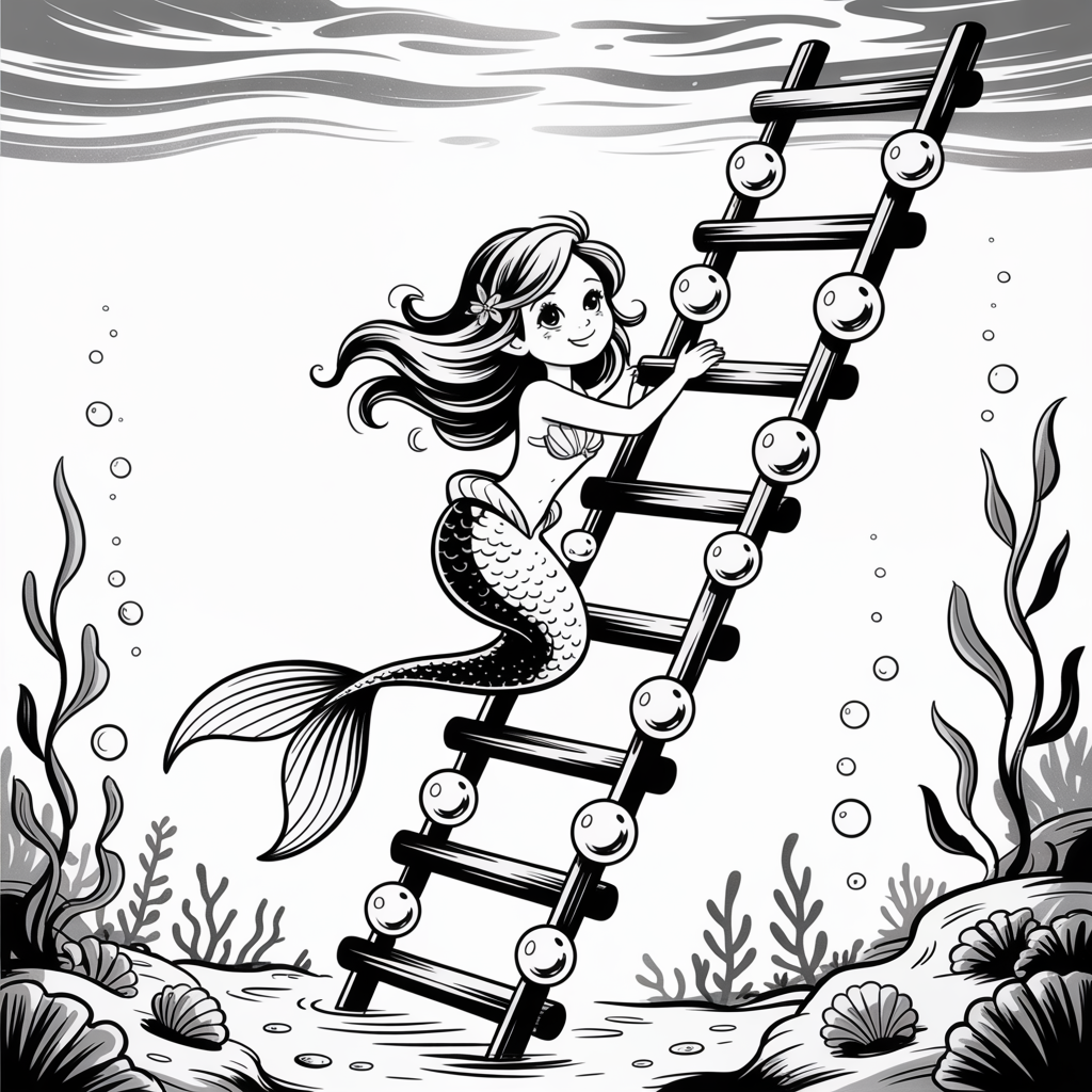 mermaid coloring pages 1