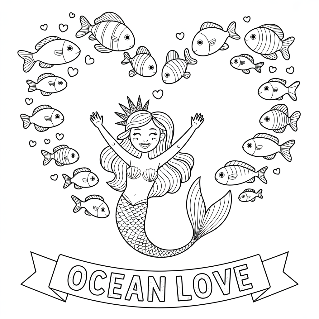 mermaid coloring pages 14