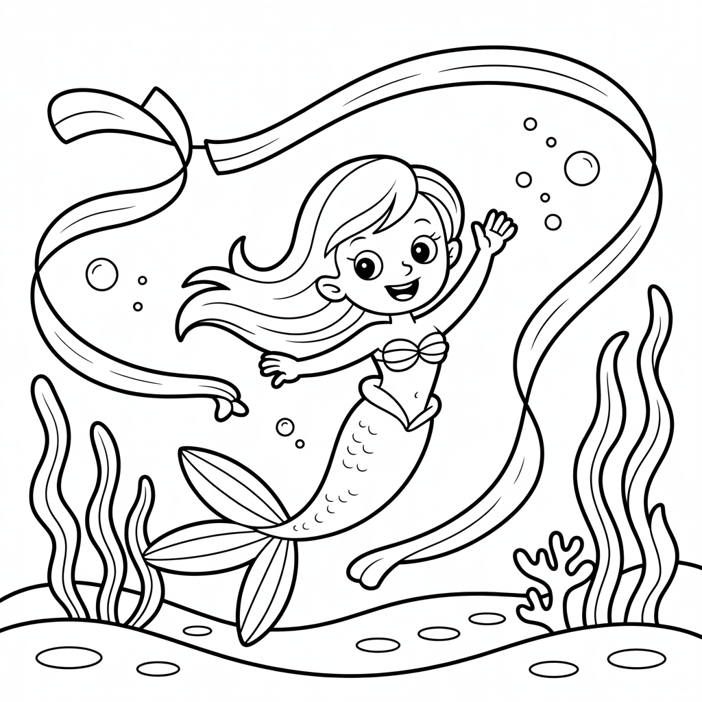 mermaid coloring pages 15