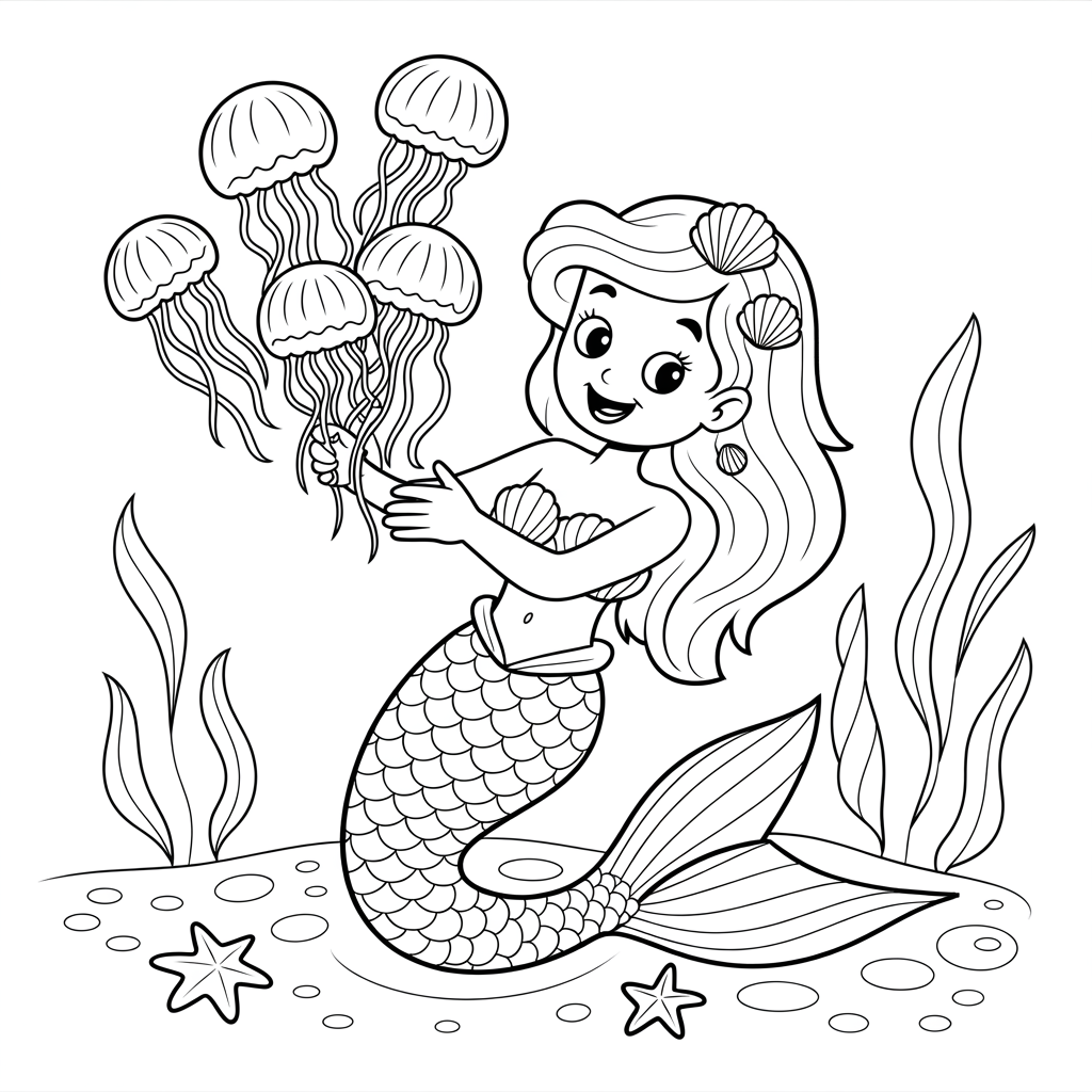 mermaid coloring pages 18