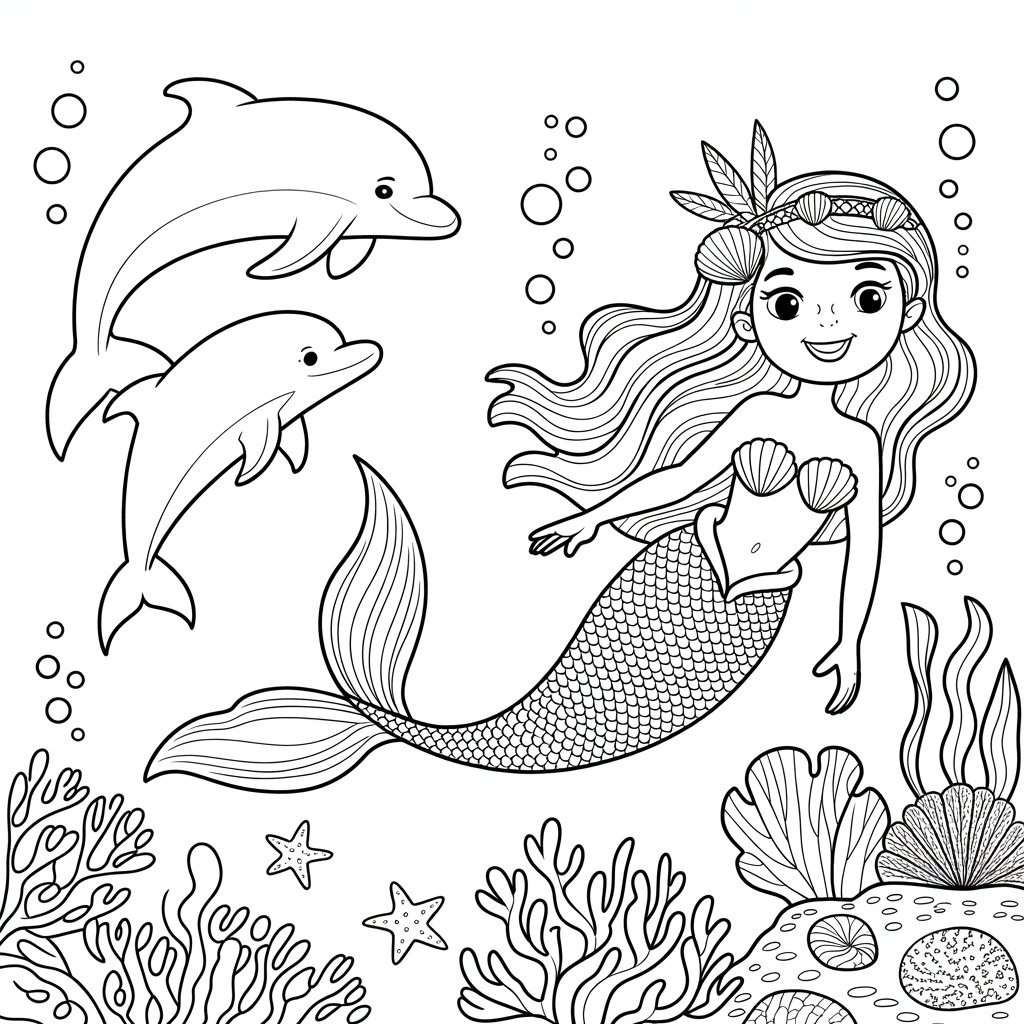mermaid coloring pages 23